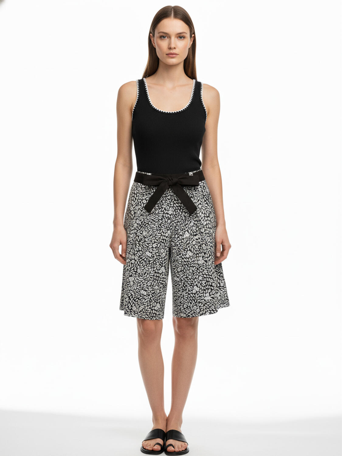 Siyah Pamuk Dokulu Regular Fit Atlet - 2