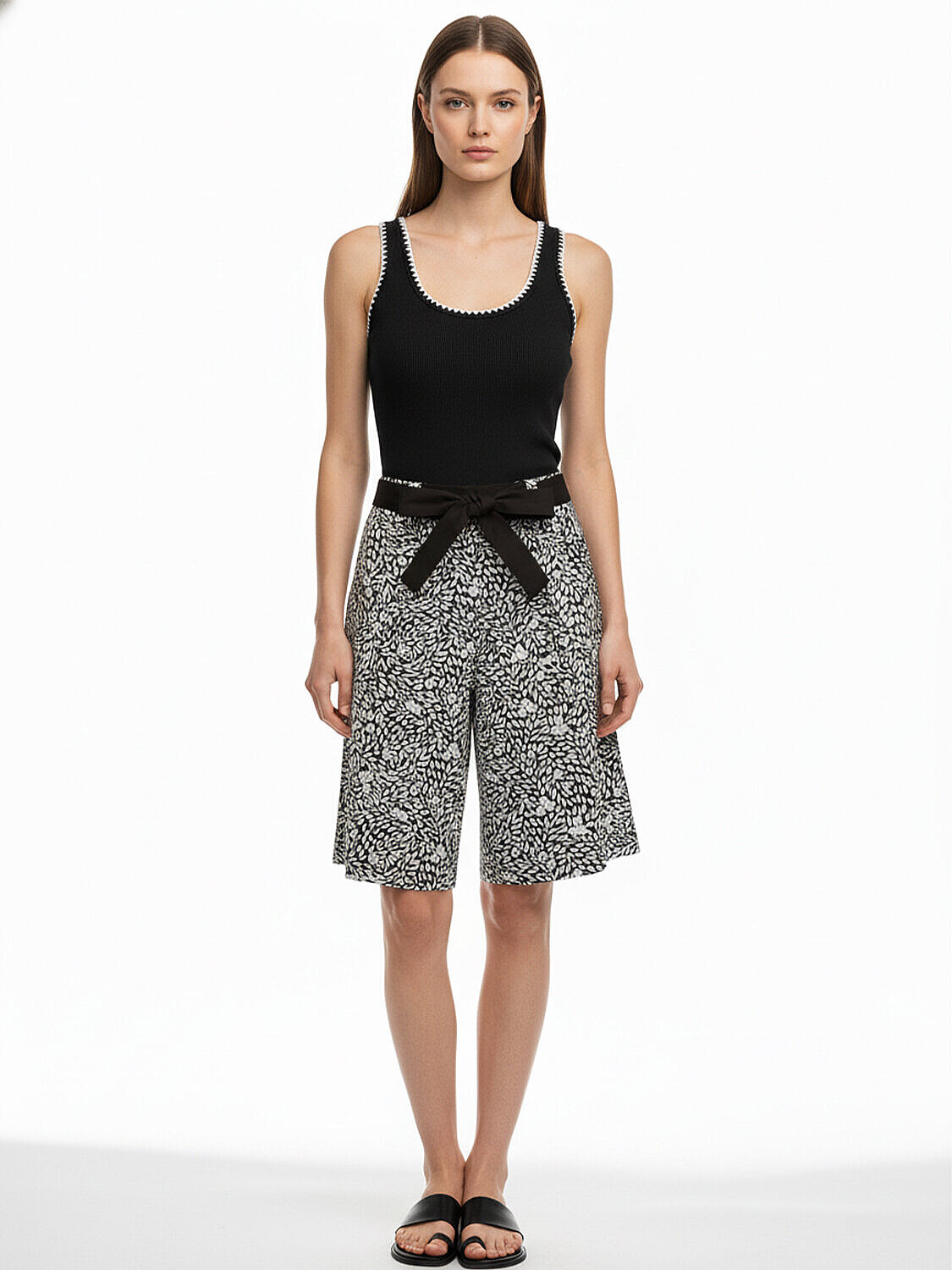 Siyah Pamuk Dokulu Regular Fit Atlet (2)