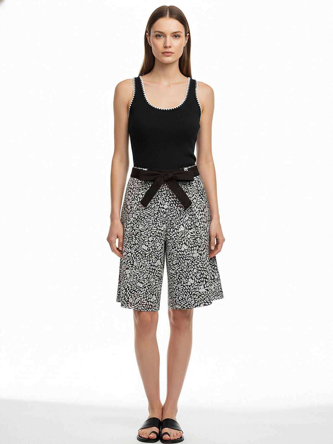 Siyah Pamuk Dokulu Regular Fit Atlet (2)