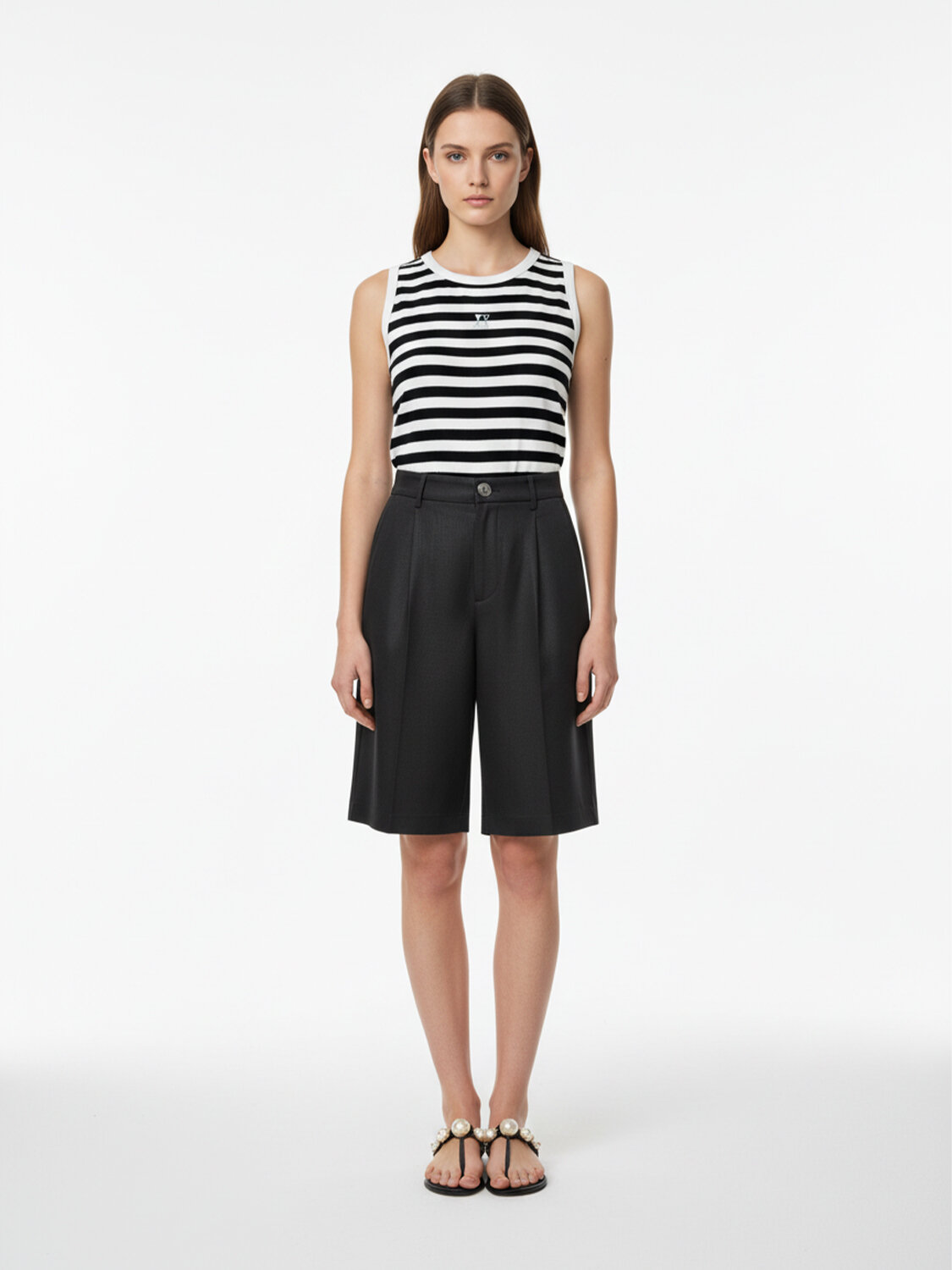 Siyah Pamuk Dokulu Slim Fit Atlet (1)