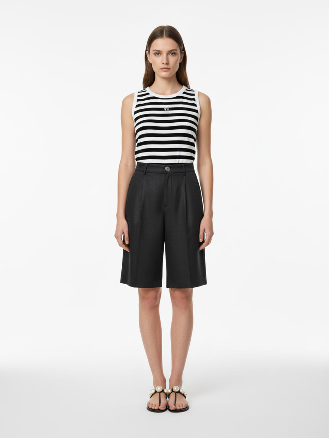 Siyah Pamuk Dokulu Slim Fit Atlet - 2