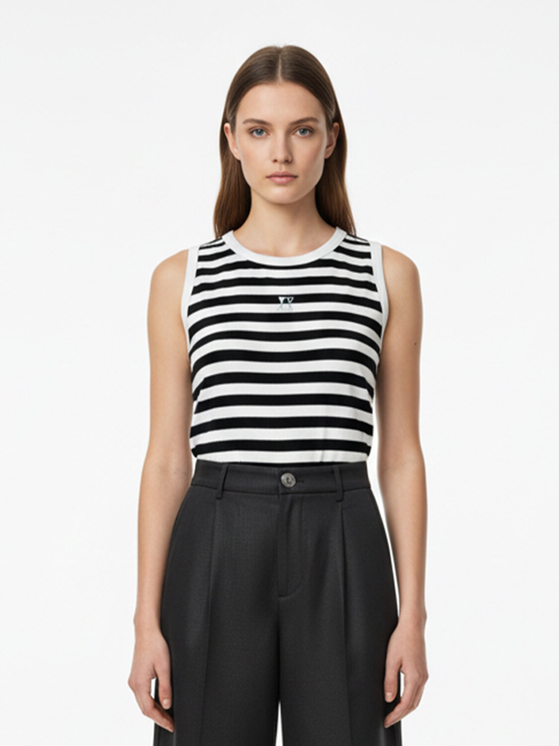 Siyah Pamuk Dokulu Slim Fit Atlet