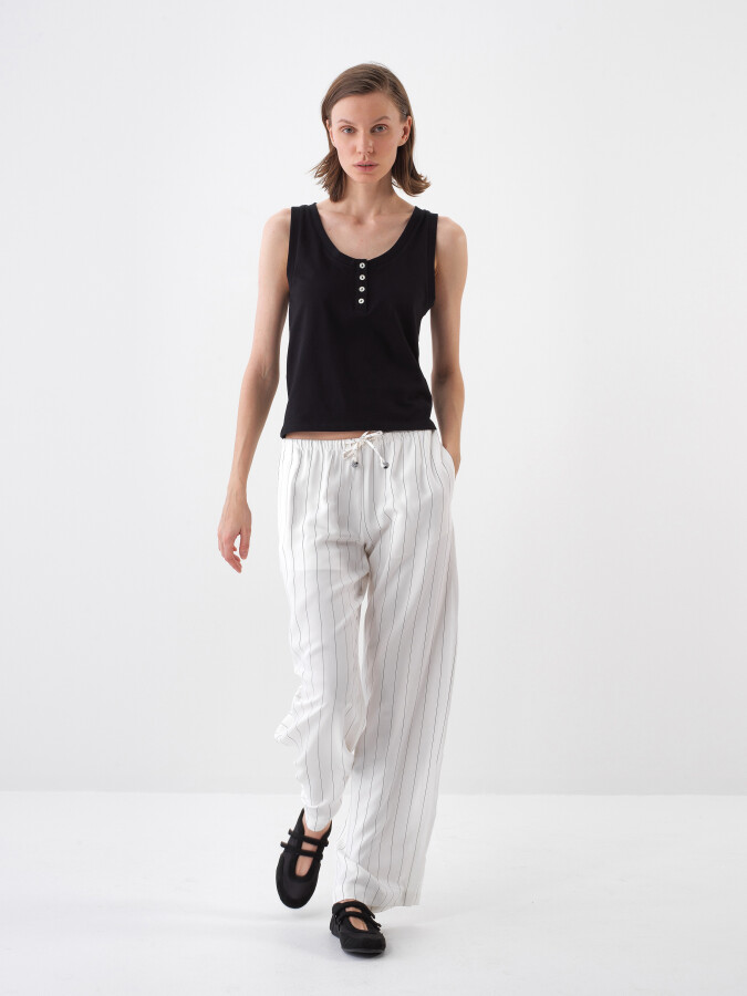 Siyah Pamuk Dokulu Regular Fit Atlet (1)