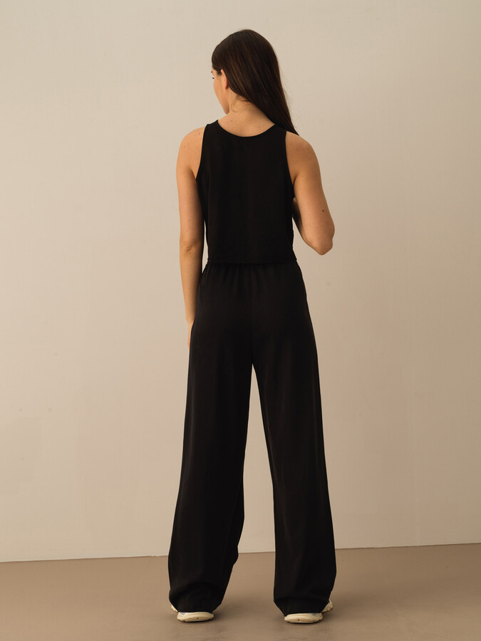 Siyah Doğal Akışlı Regular Fit Atlet (4)