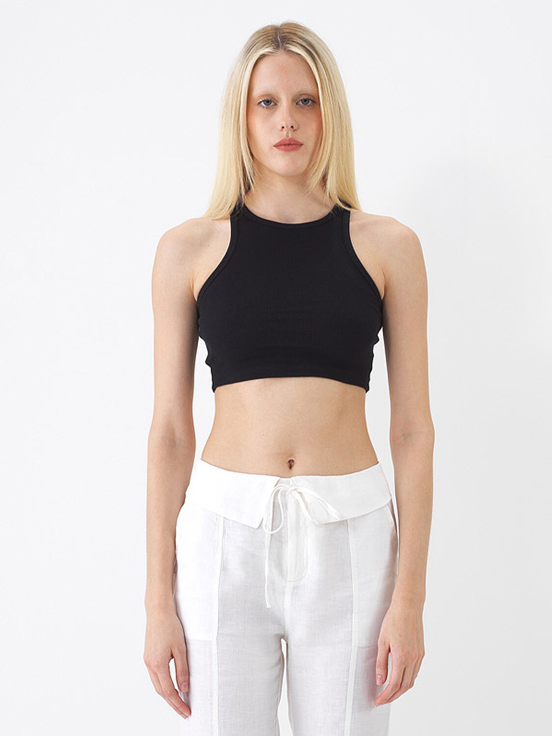 Siyah Pamuk Dokulu Slim Fit Atlet