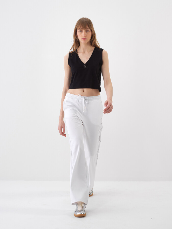 Siyah Pamuk Dokulu Slim Fit Atlet (1)