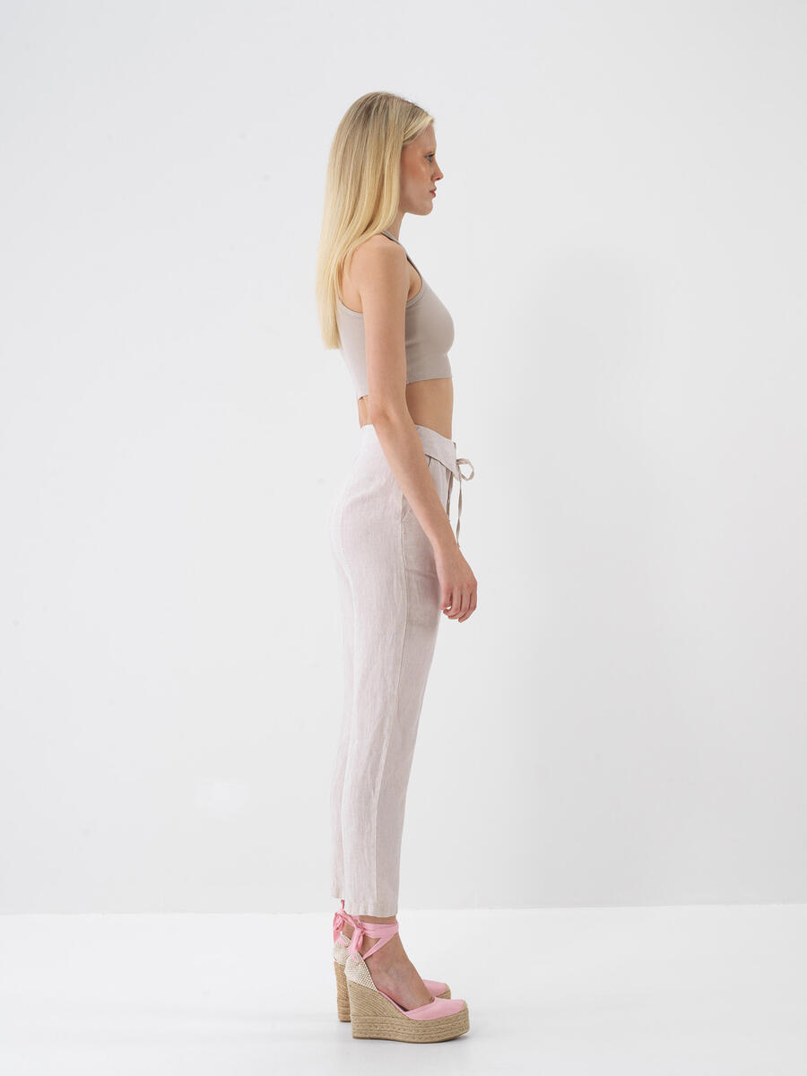 Taş Rengi Pamuk Dokulu Slim Fit Atlet - 4