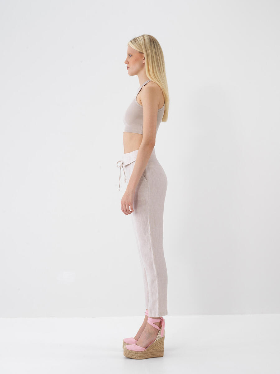 Taş Rengi Pamuk Dokulu Slim Fit Atlet - 5