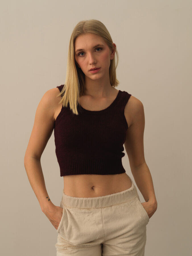 Xint Toptan Bordo Lüks Pamuk Dokulu Regular Fit Atlet