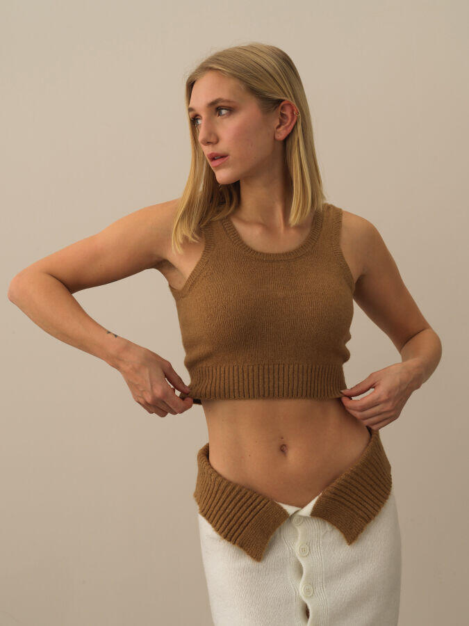 Xint Toptan Camel Lüks Pamuk Dokulu Regular Fit Atlet