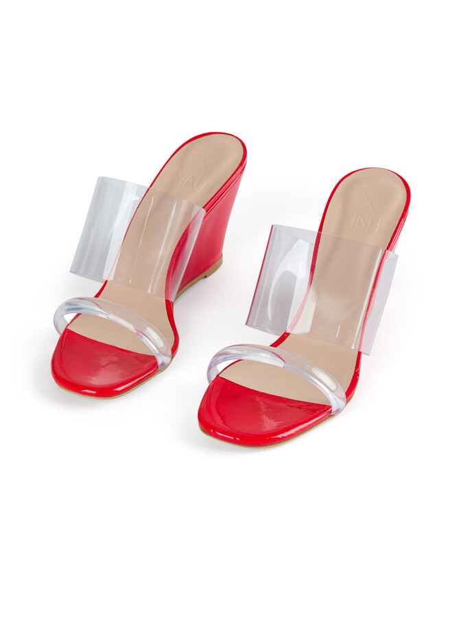 Kırmızı Neolit Taban Deri Terlik - Xint