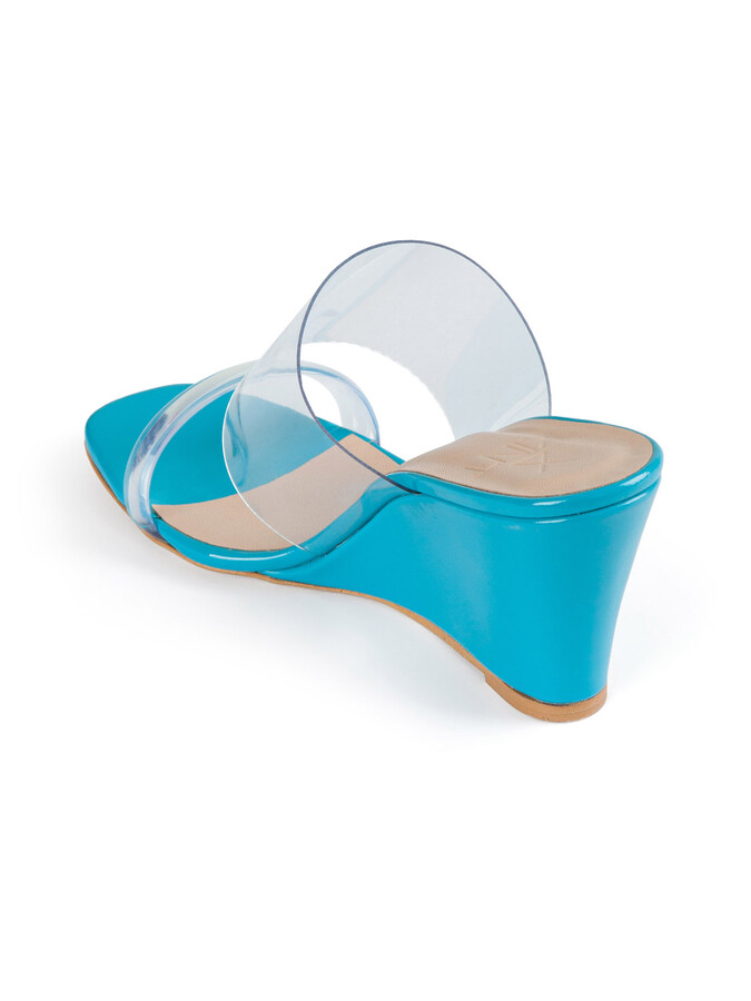 Mavi Neolit Taban Deri Terlik - Xint