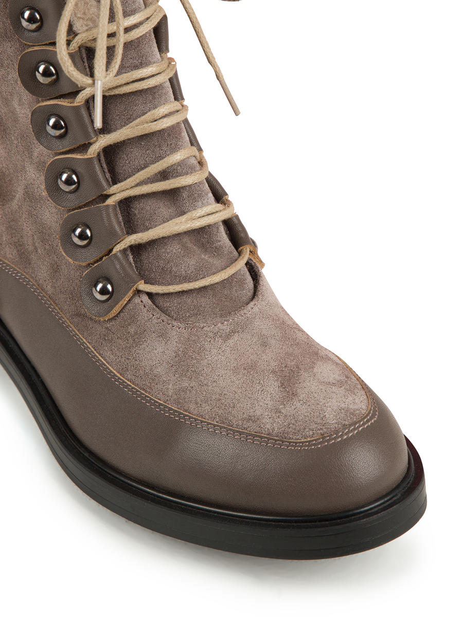 Vizon Bağcıklı Deri Kısa Bot - 3