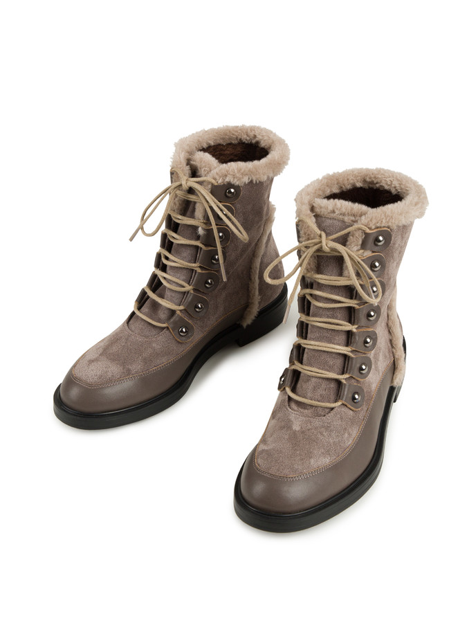 Vizon Bağcıklı Deri Kısa Bot - Xint