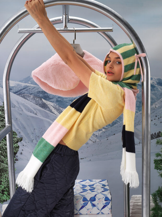 Sarı Yumuşak Dokulu Regular Fit Bere - Xint