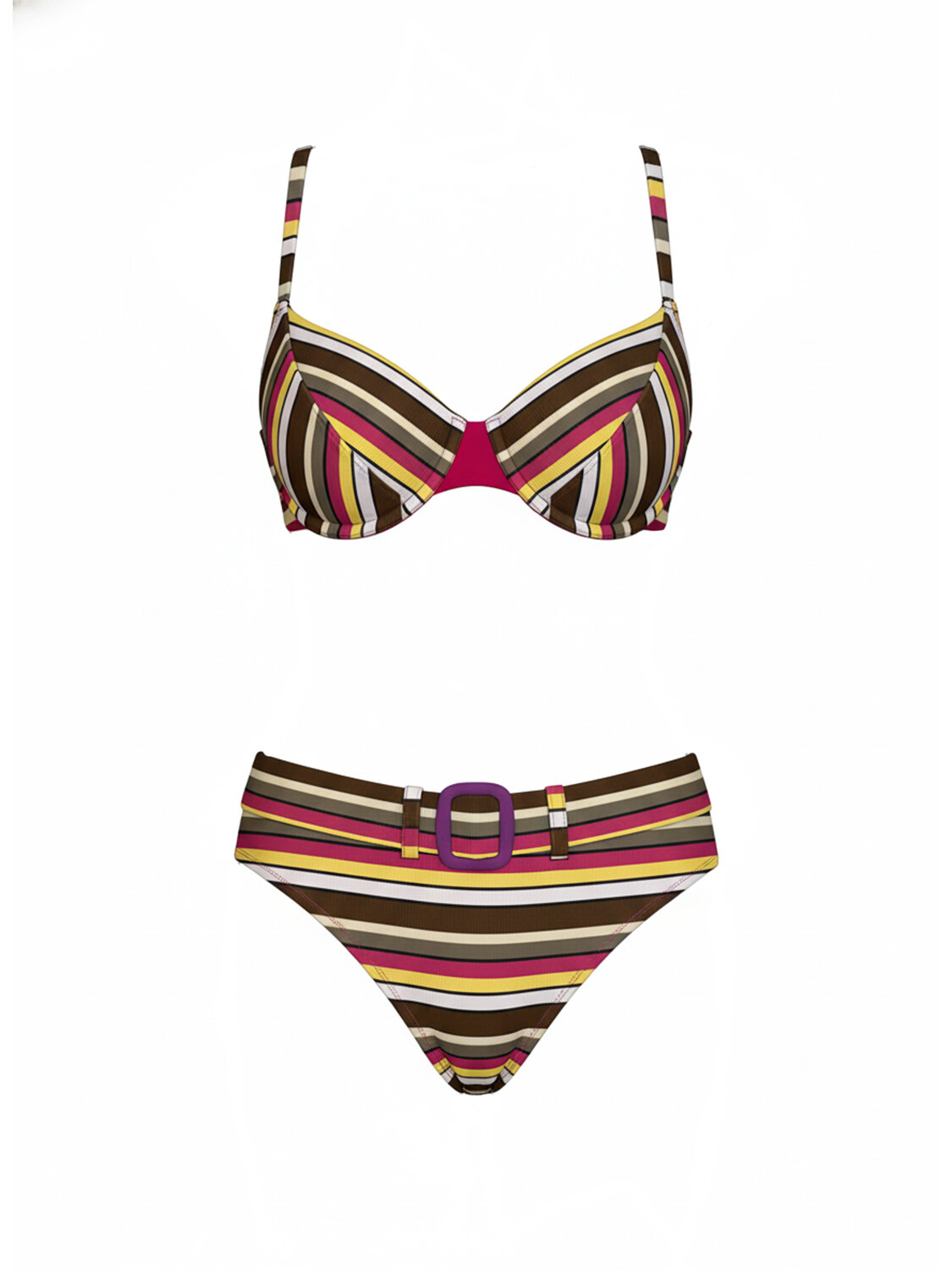 Fuşya Formunu Koruyan Regular Fit Bikini Üst - 4