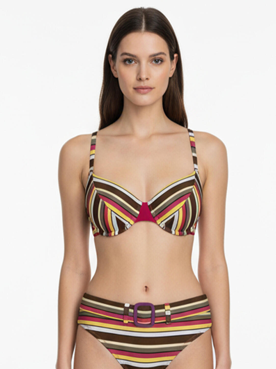 Fuşya Formunu Koruyan Regular Fit Bikini Üst - 1