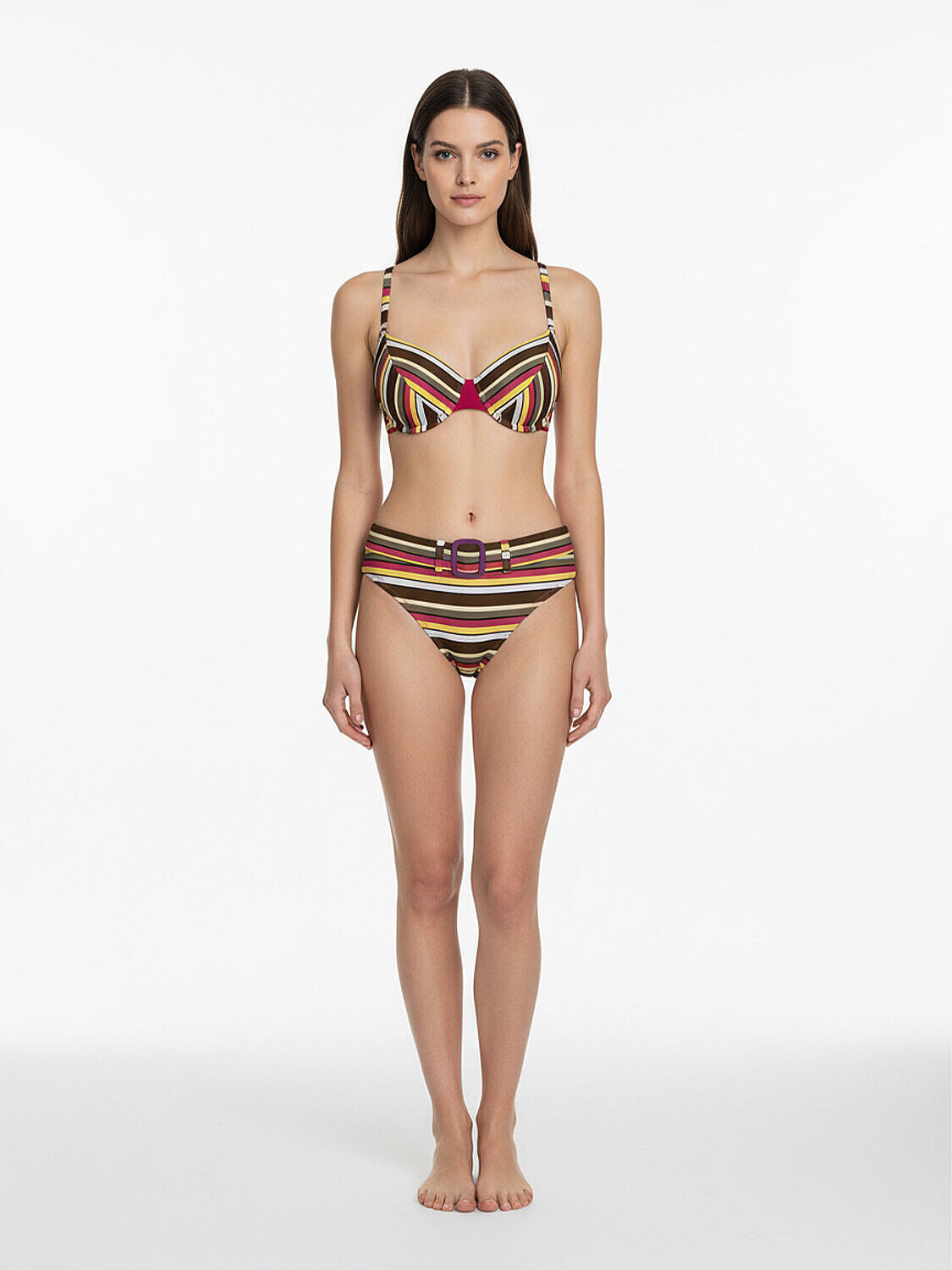 Fuşya Formunu Koruyan Regular Fit Bikini Üstü (1)