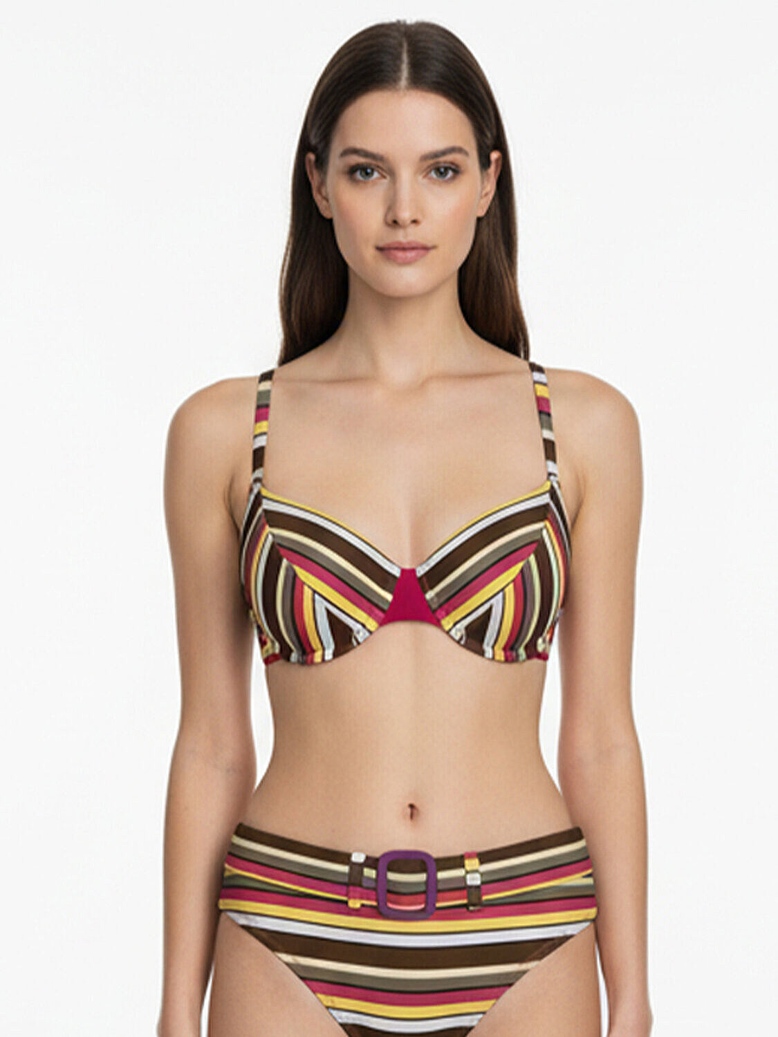 Fuşya Formunu Koruyan Regular Fit Bikini Üstü