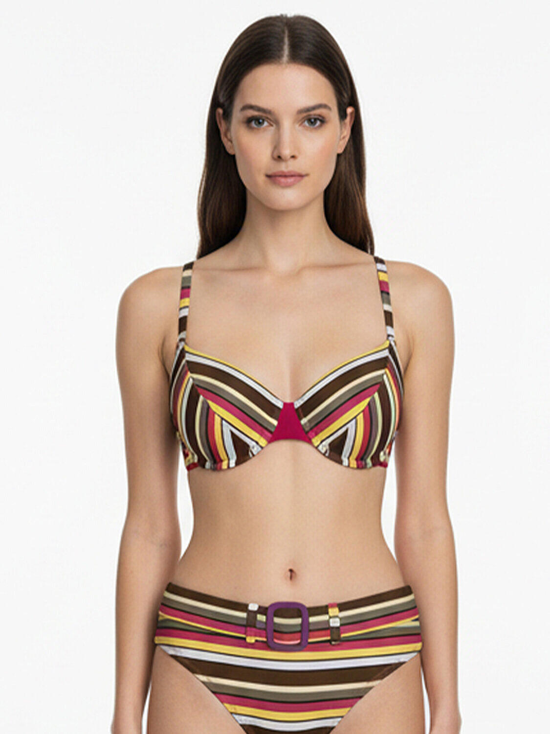 Fuşya Formunu Koruyan Regular Fit Bikini Üstü - 1