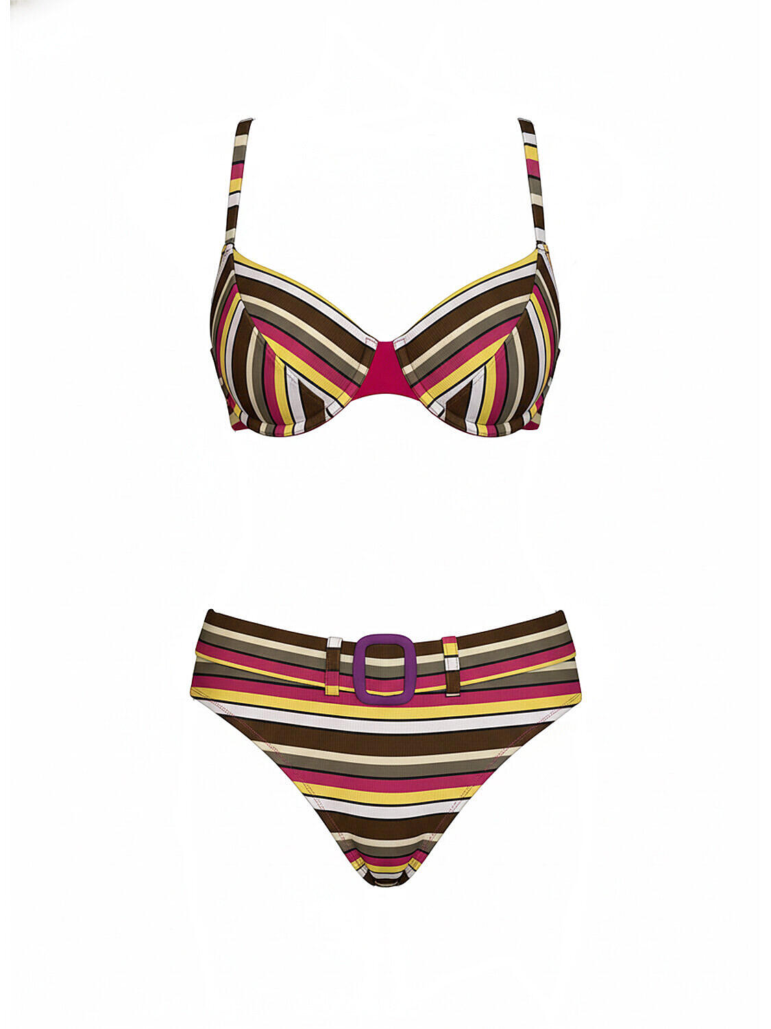 Fuşya Formunu Koruyan Regular Fit Bikini Üstü - 4