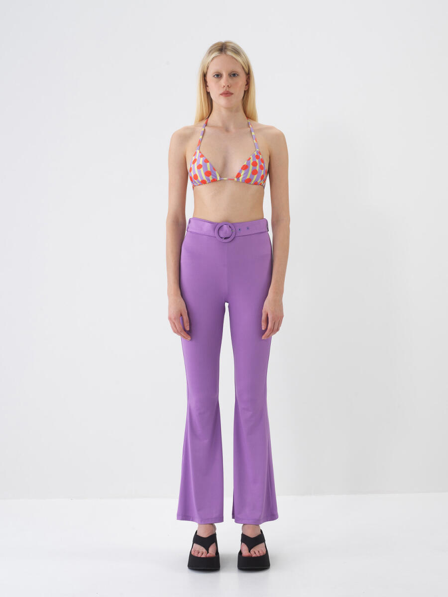 Nar Çiçeği Doğal Dökümlü Slim Fit Bikini Üstü - 2