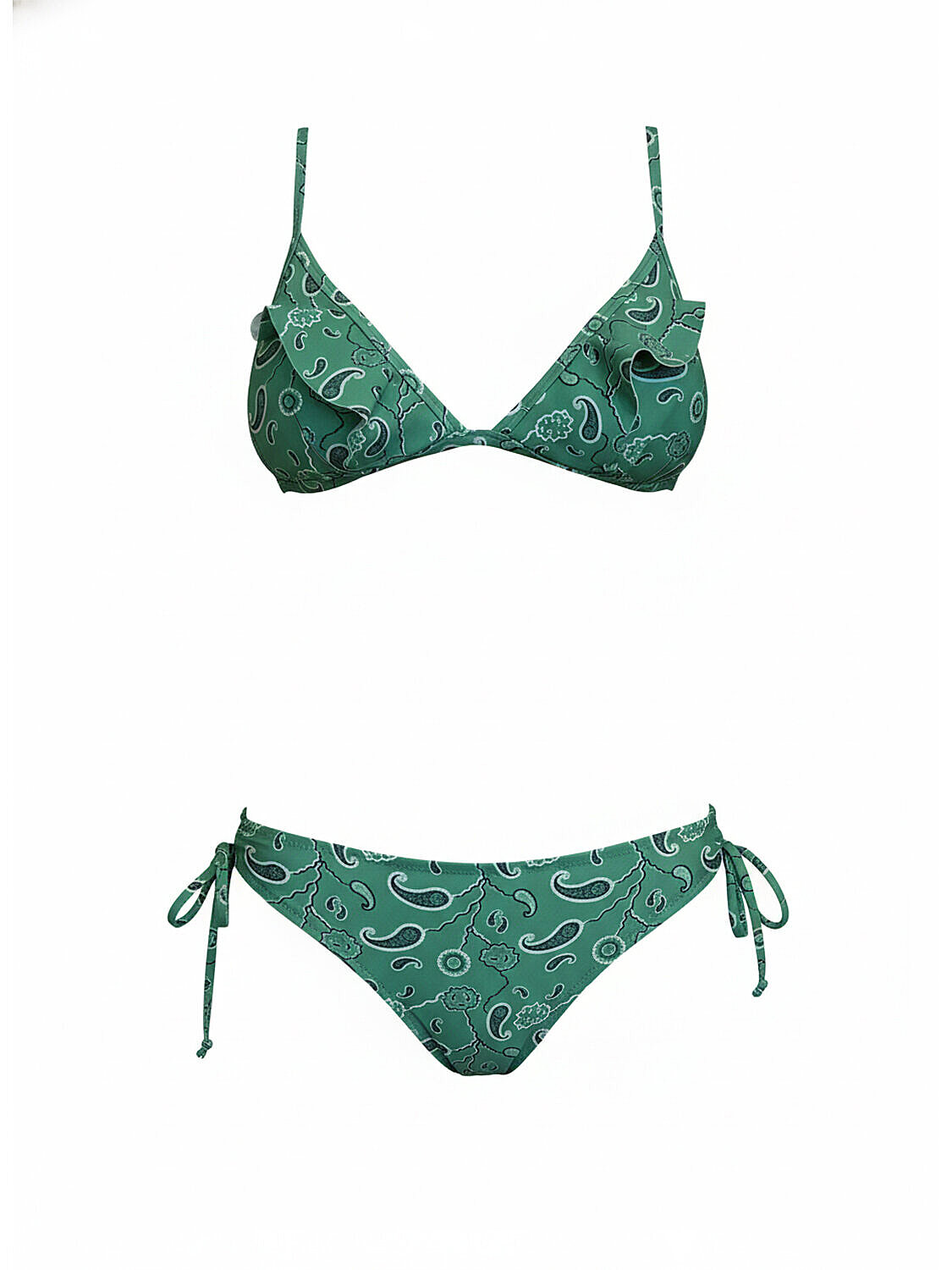 Yeşil Formunu Koruyan Slim Fit Bikini Üstü - 4