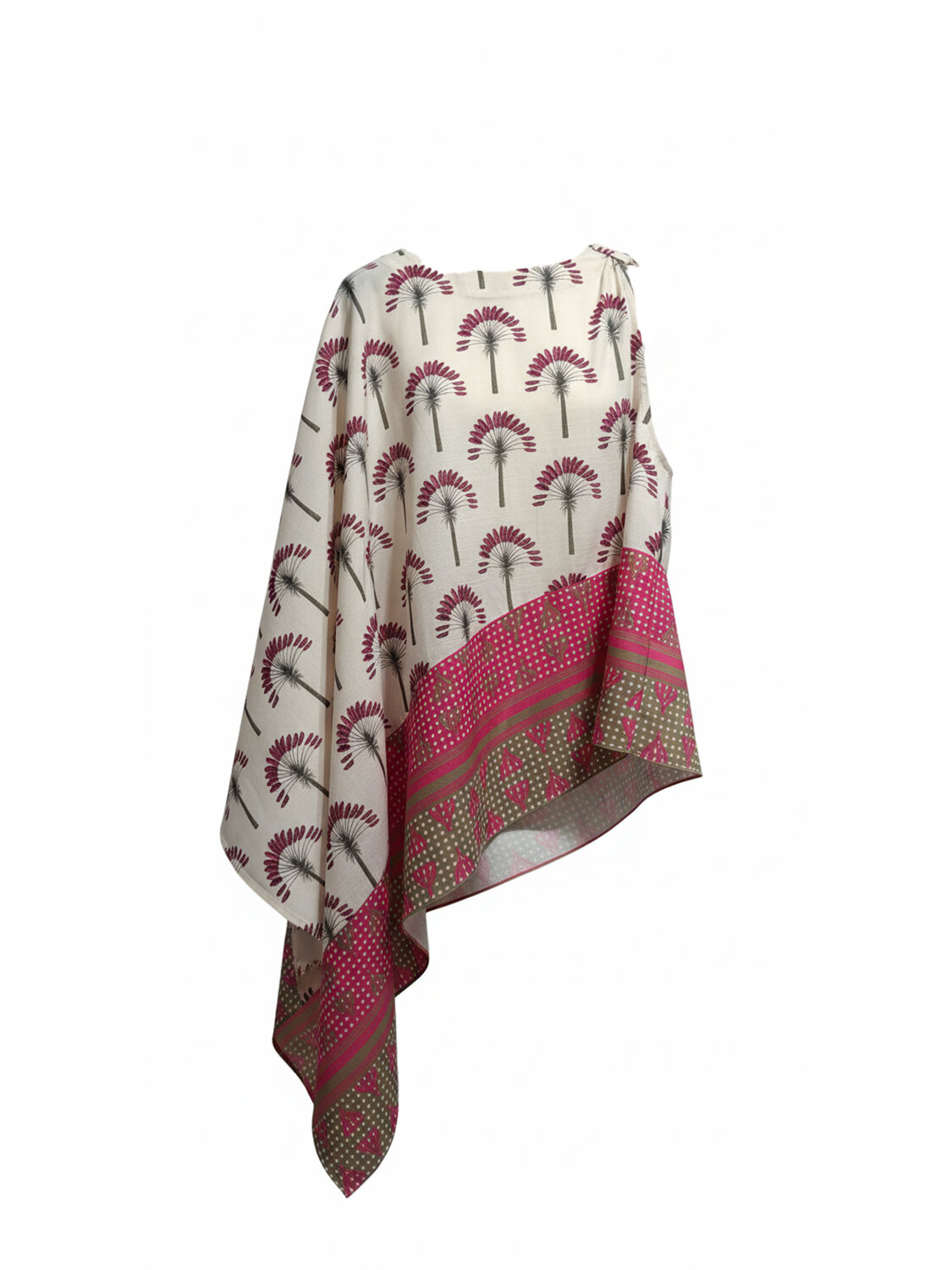 Bej Doğal Dökümlü Oversize Bluz - 4