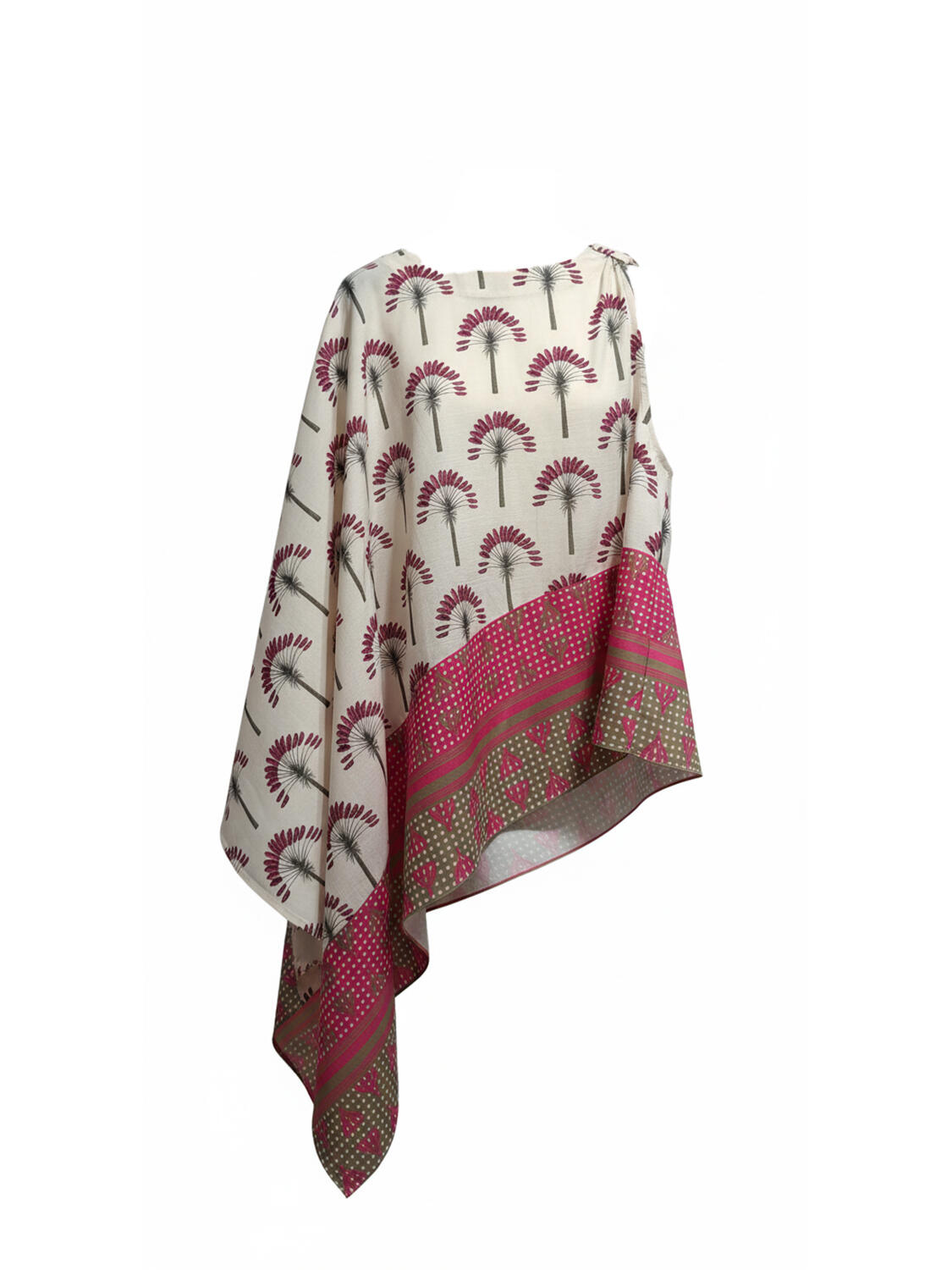 Bej Doğal Dökümlü Oversize Bluz - 4