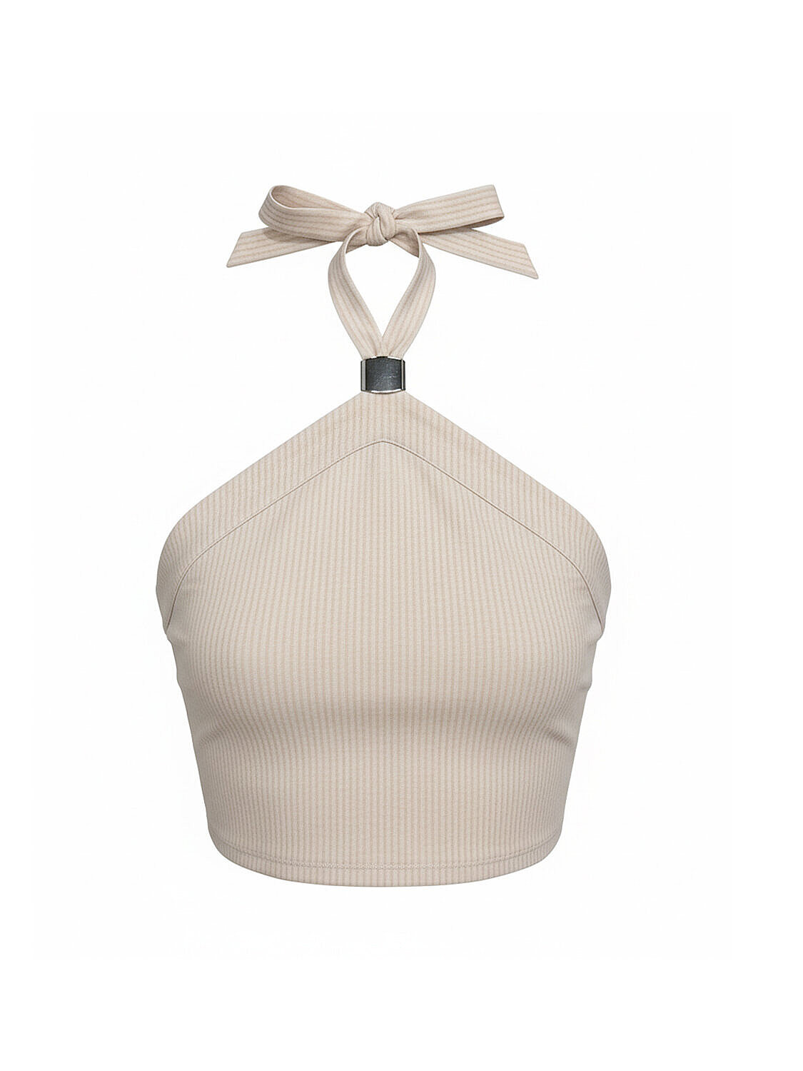 Bej Pamuk Dokulu Regular Fit Bluz (4)