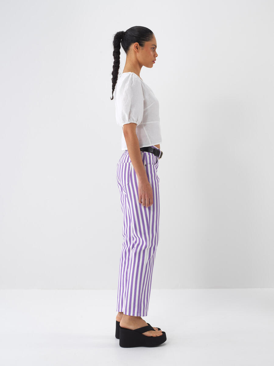 Beyaz %100 Keten Regular Fit Bluz - 3