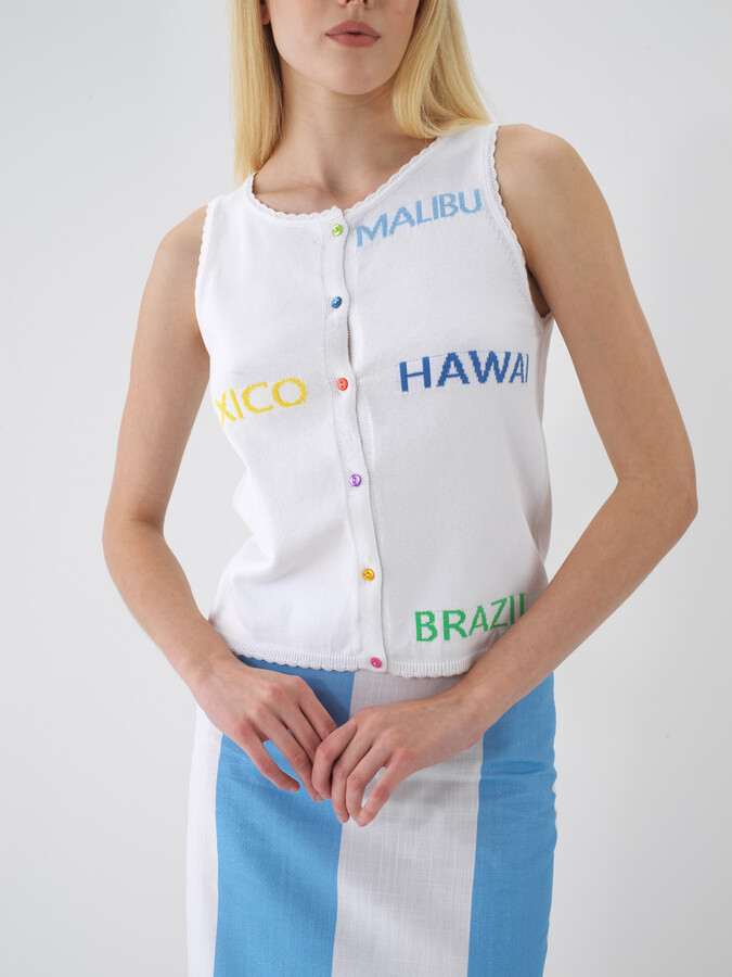 Beyaz Pamuk Dokulu Regular Fit Bluz