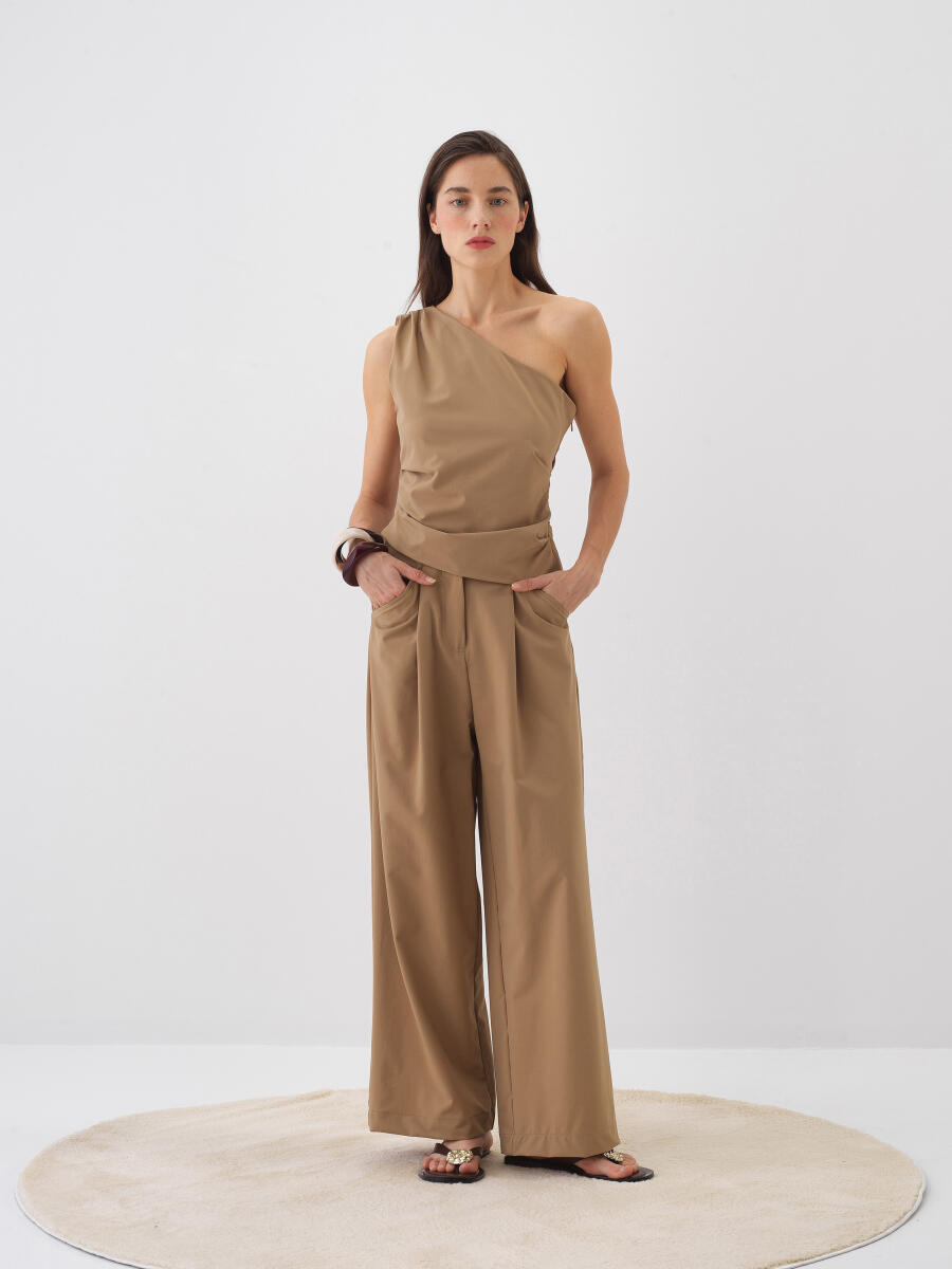 Camel Formunu Koruyan Regular Fit Bluz - 2