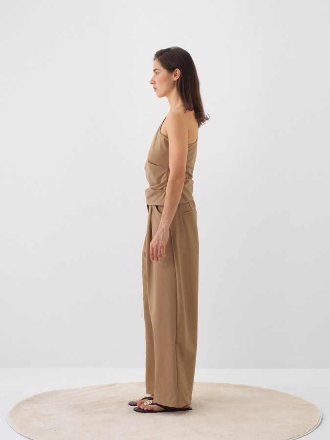 Camel Formunu Koruyan Regular Fit Bluz - 3