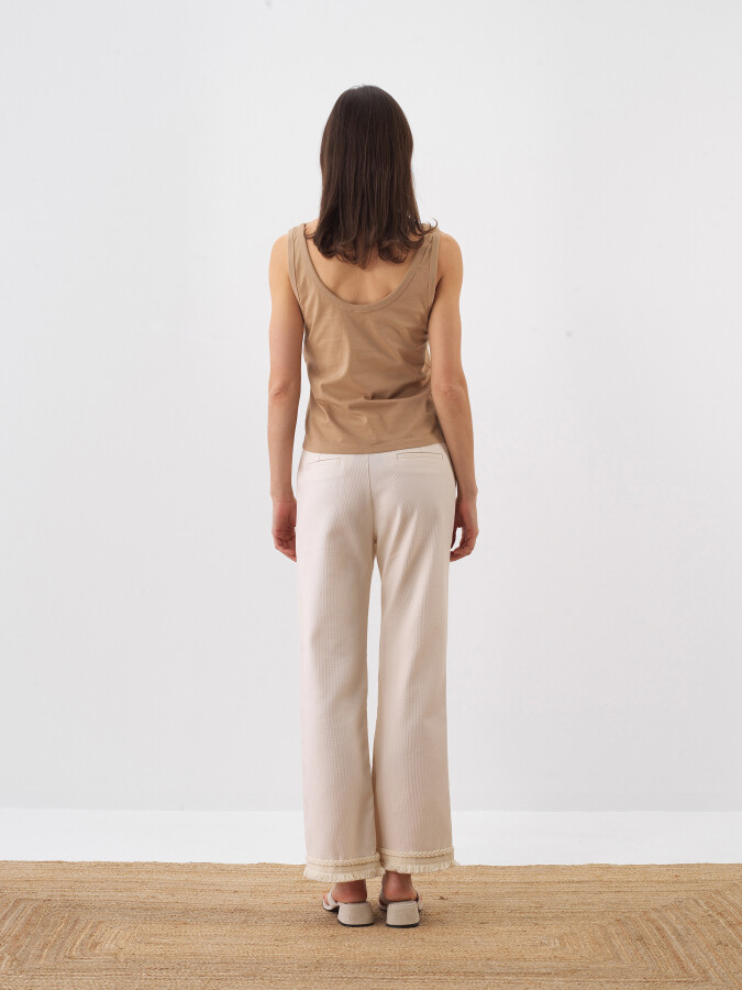 Camel Pamuk Dokulu Regular Fit Bluz - 5