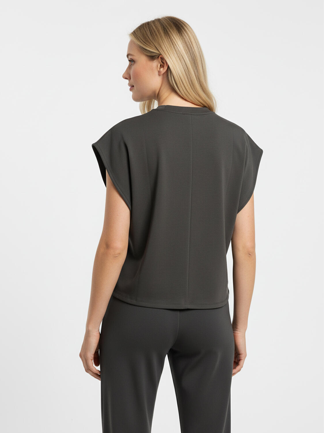 Haki Pamuk Dokulu Oversize Bluz - 3