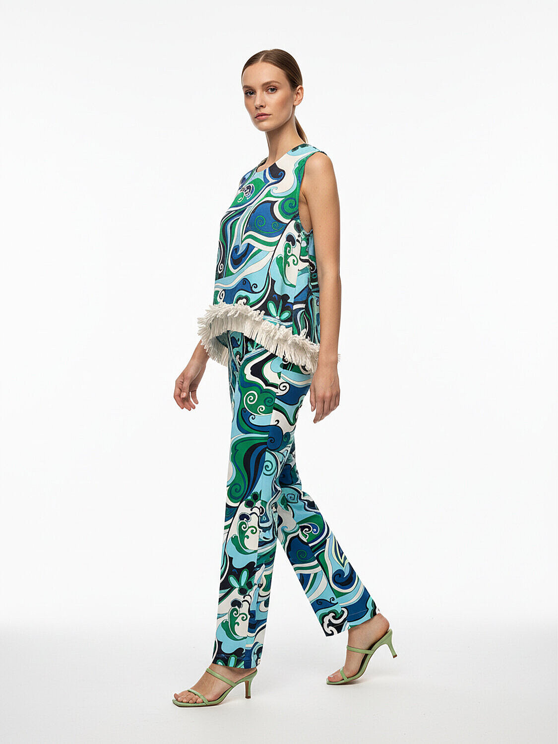 Mavi Doğal Dökümlü Oversize Bluz (4)