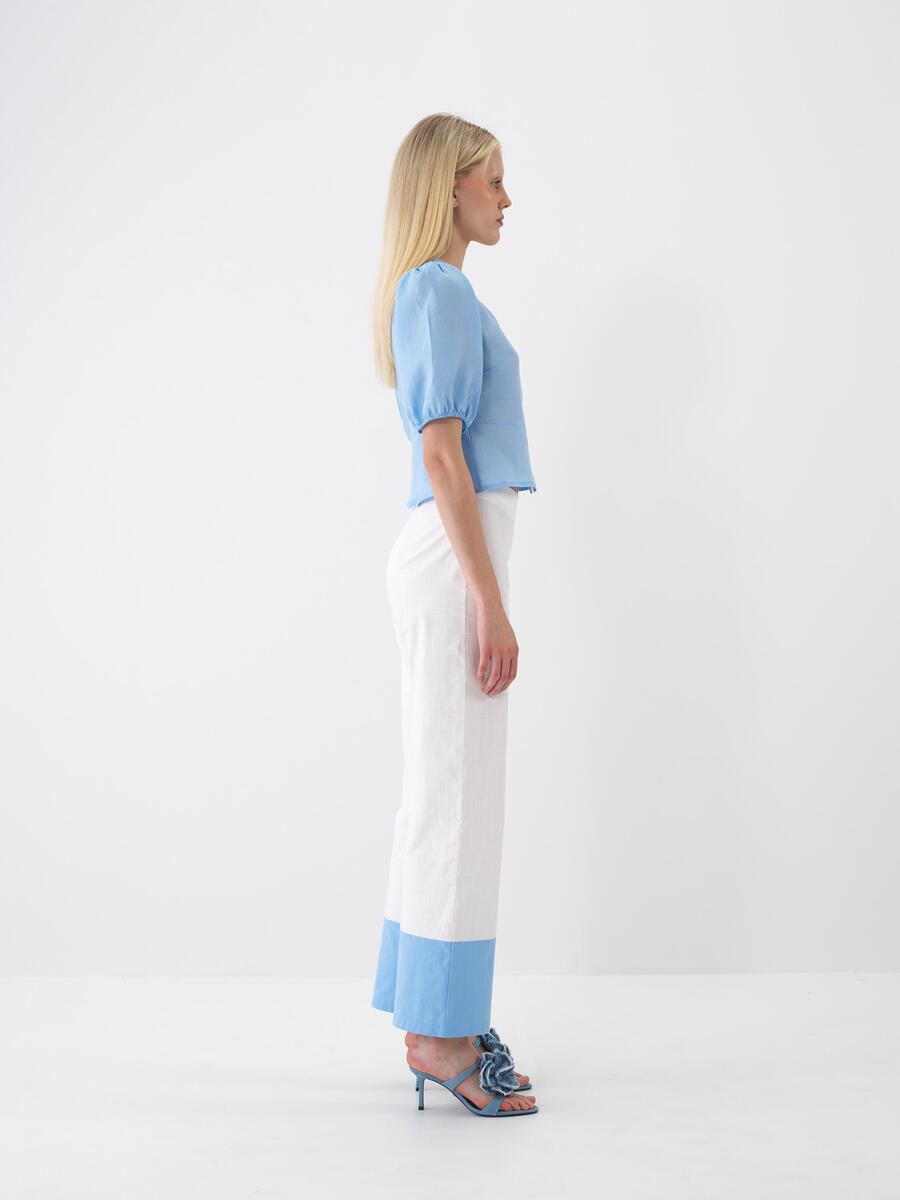 Mavi %100 Keten Regular Fit Bluz - 3