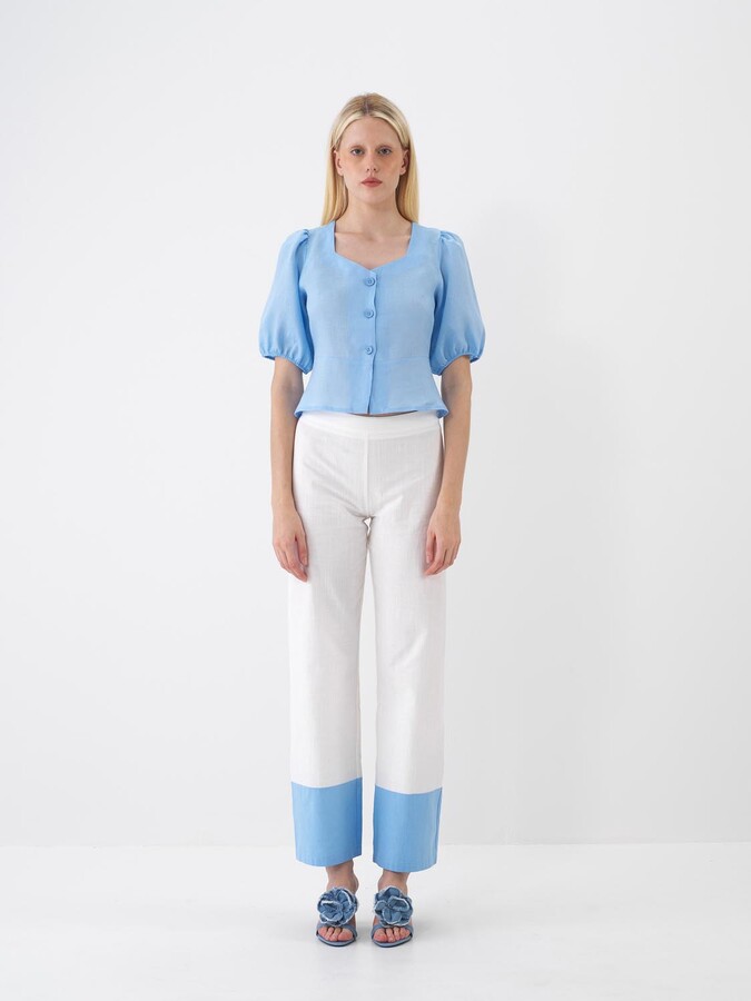 Mavi %100 Keten Regular Fit Bluz