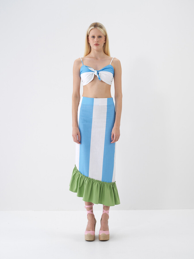 Mavi Pamuk Dokulu Regular Fit Bluz (1)