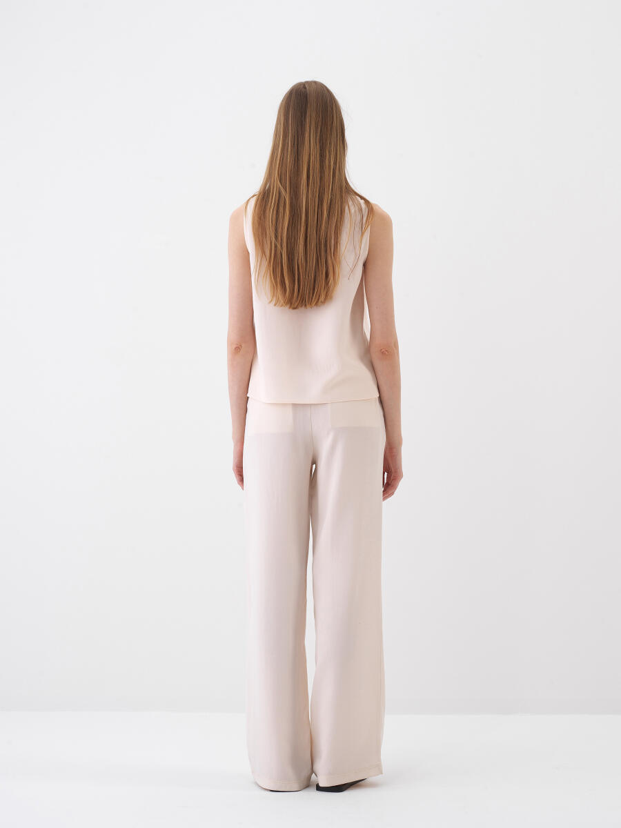 Naturel Doğal Akışlı Oversize Bluz - 5