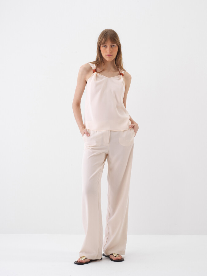 Naturel Doğal Akışlı Oversize Bluz - 2