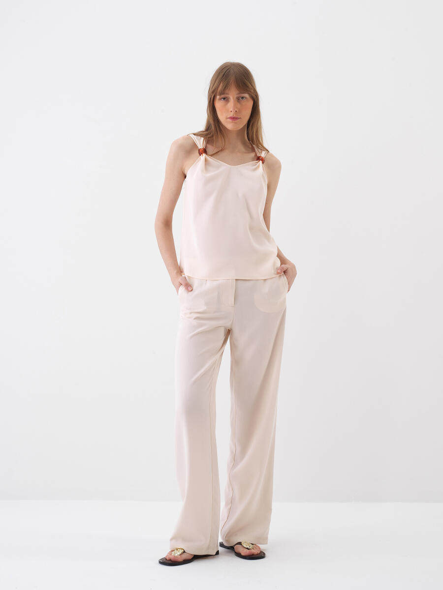 Naturel Doğal Akışlı Oversize Bluz - 2