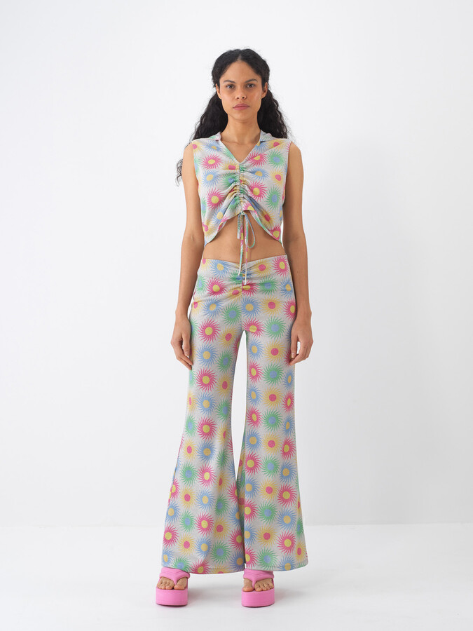 Pembe Doğal Dökümlü Regular Fit Bluz - 2