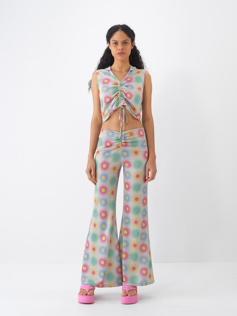 Pembe Doğal Dökümlü Regular Fit Bluz - 2