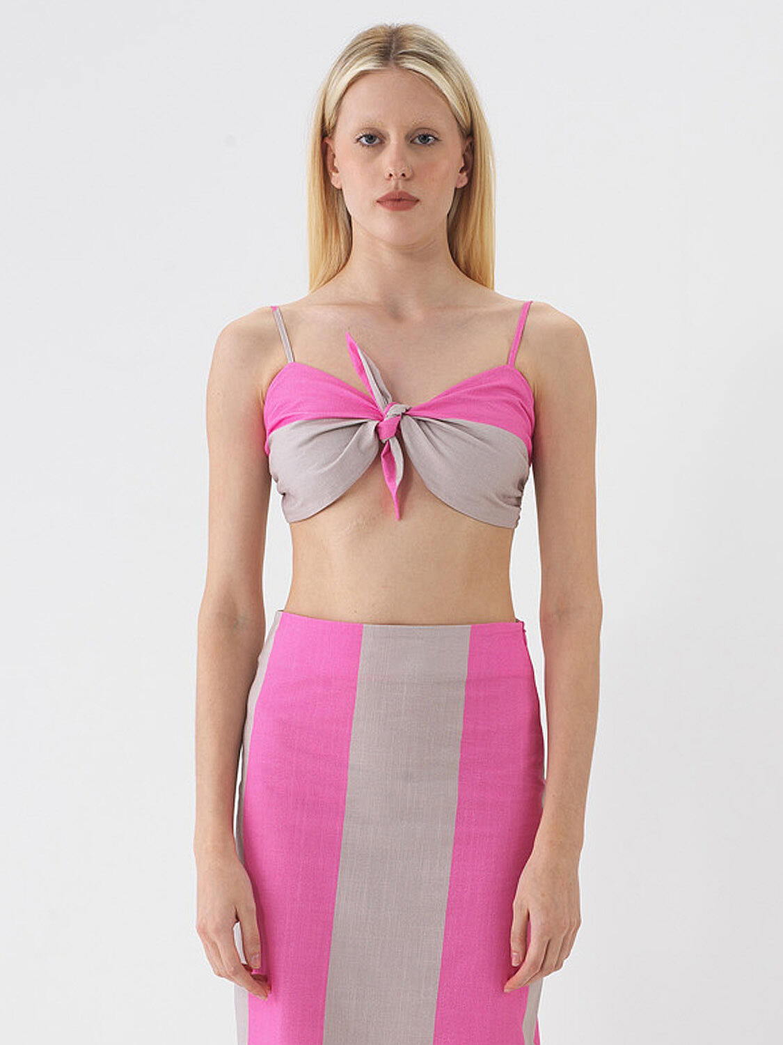 Pembe Pamuk Dokulu Regular Fit Bluz - 1