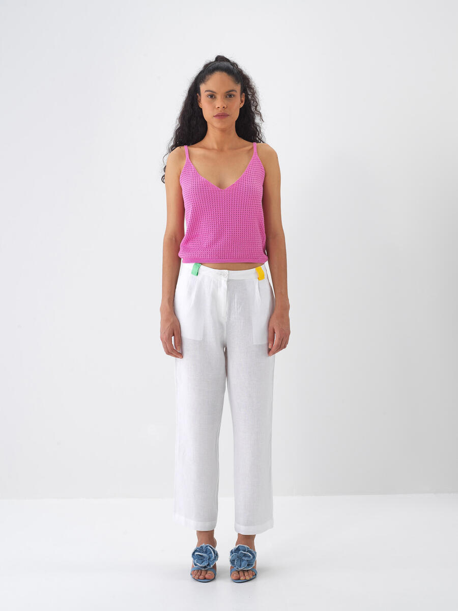 Pembe Pamuk Dokulu Regular Fit Bluz - 2