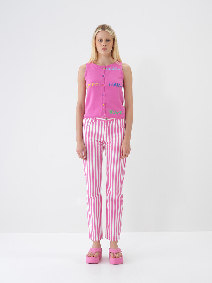 Pembe Pamuk Dokulu Regular Fit Bluz (1)