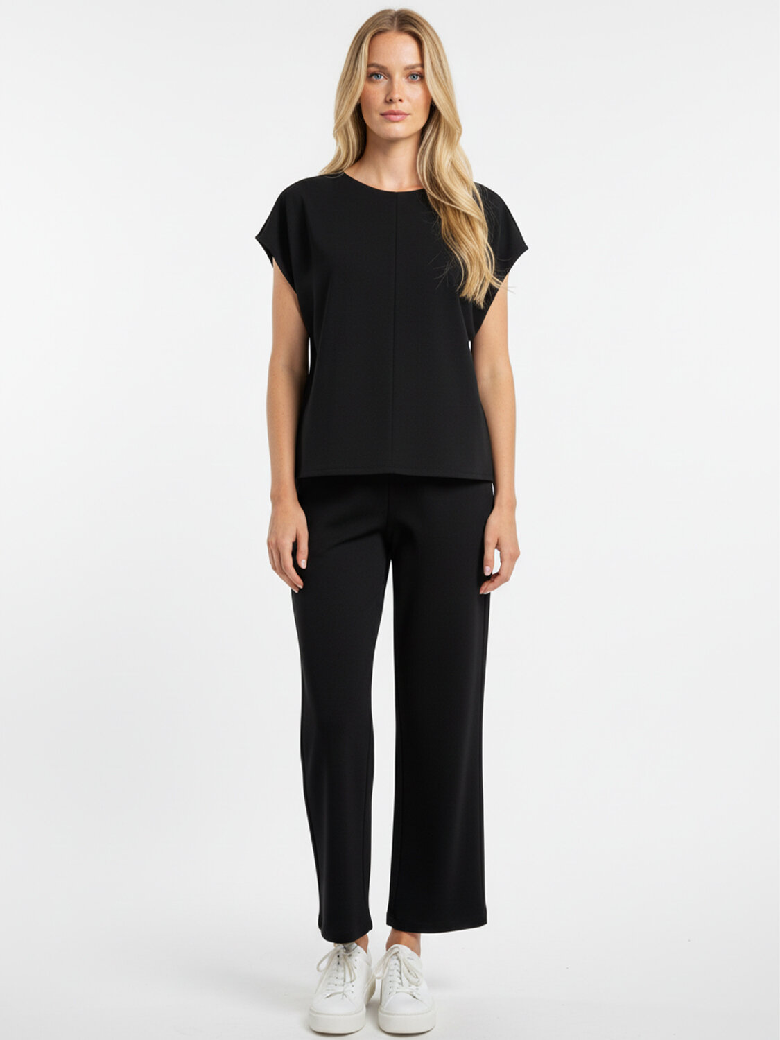 Siyah Pamuk Dokulu Oversize Bluz (1)