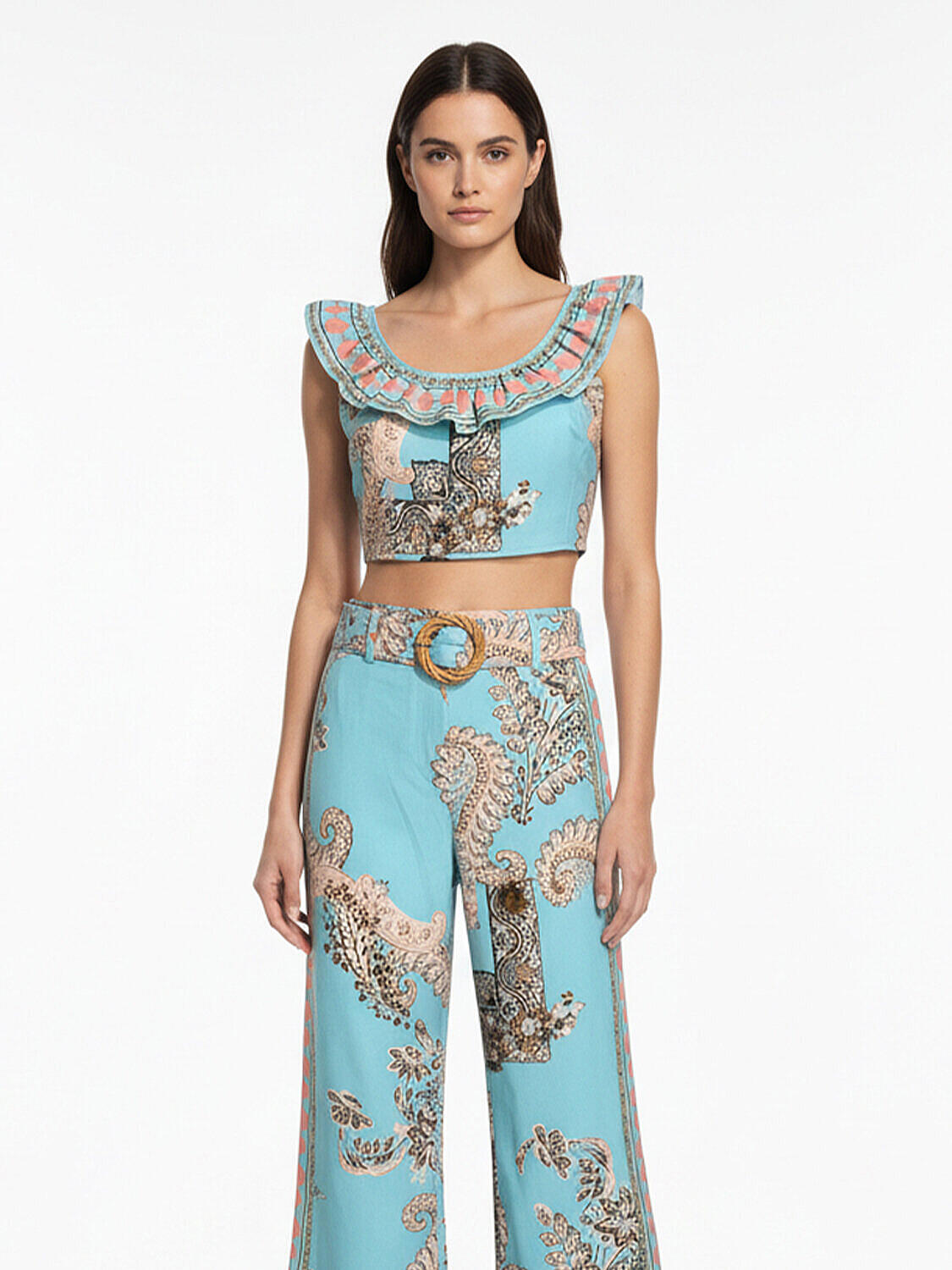 Turkuaz Pamuk Dokulu Regular Fit Bluz (1)